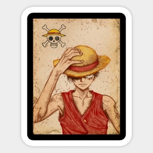 Luffy Scroll Sticker